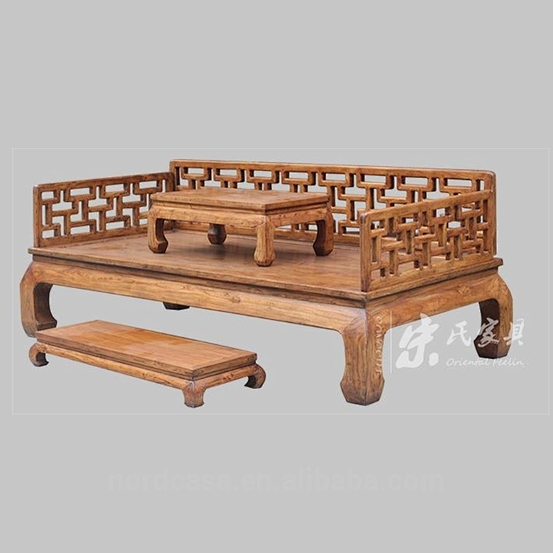chinese antique style hand carved day bed