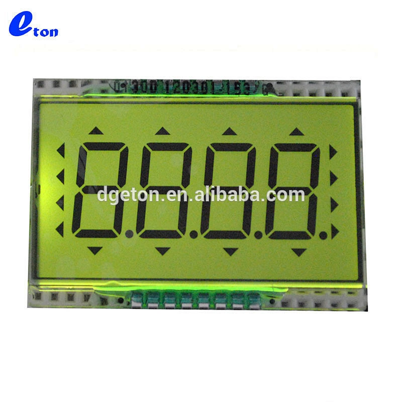 4 digit Custom positive pin connection square LCD display