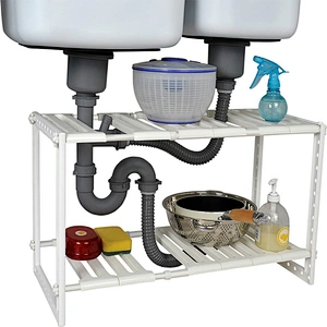 2 tier multifunctional storage rack/grocery rack/kitchen utensil drying rack