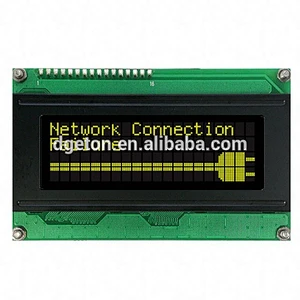 LCD CHARACTER DISPLAY 20X4 RS422/YELLOY GREEN LED BACKLIGHT