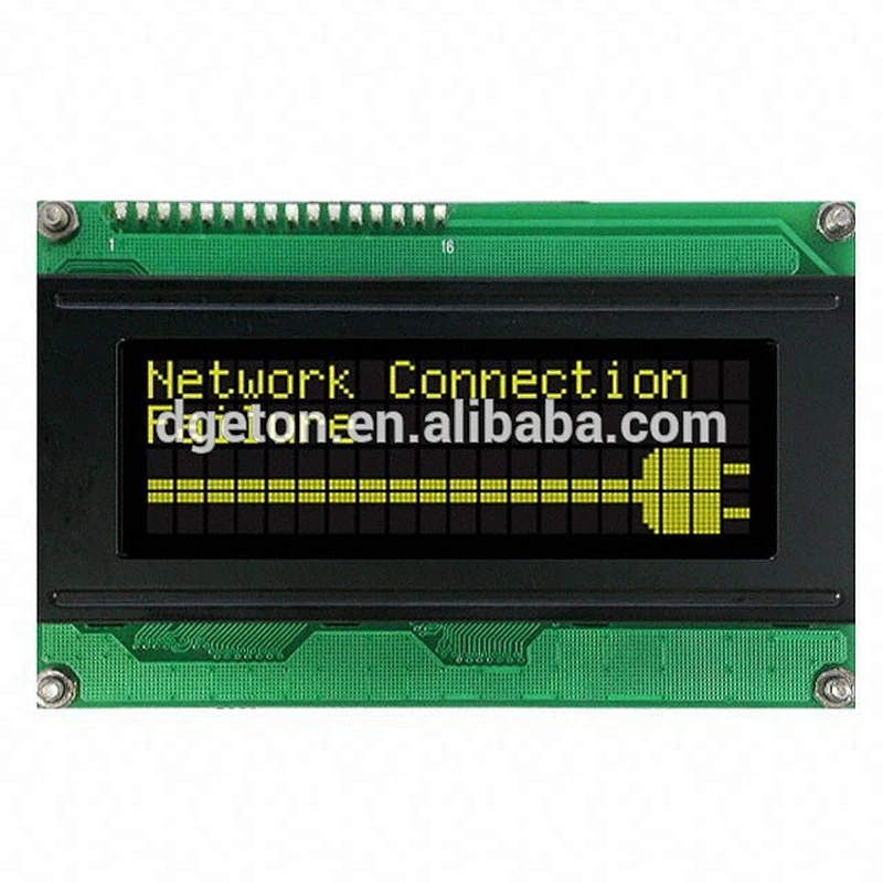 LCD CHARACTER DISPLAY 20X4 RS422/YELLOY GREEN LED BACKLIGHT