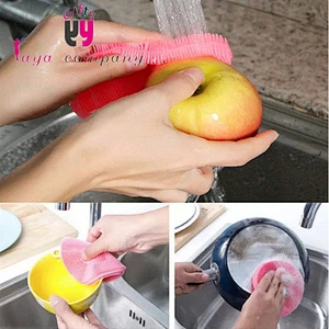 Hot selling easy clean silicone washing up bowl brush for Korea