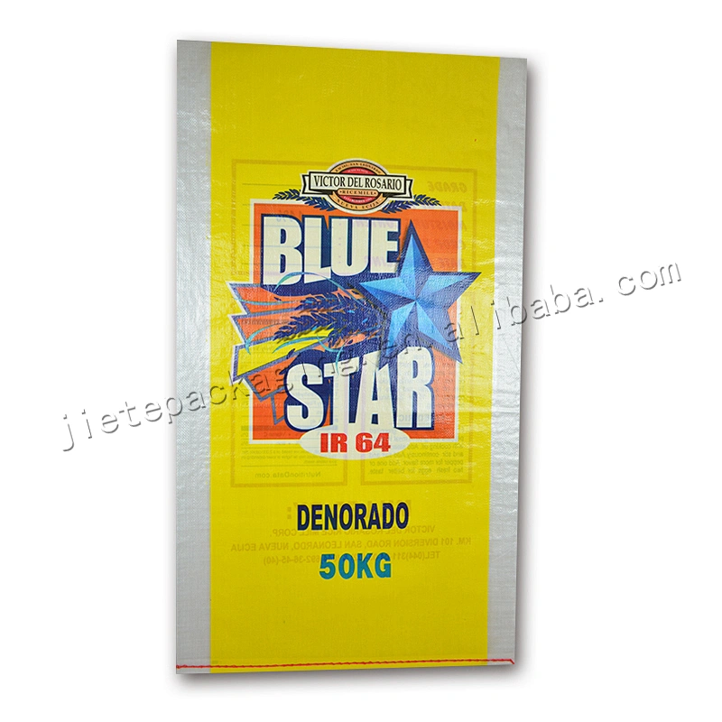 Color printed laminated 50kg pp woven grain bag,sack for rice,flour,feed,seed packing