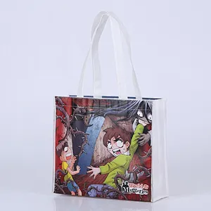Accept custom wholesale non-woven bag belt with hand for shopping