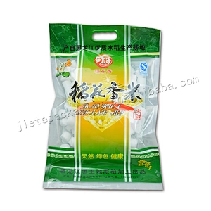 China supplier wholesale 5kg plastic pe rice bag with plastic handle