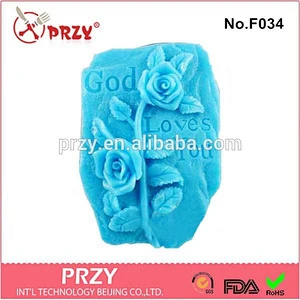 2015 DIY handmade rose flower silicone molds for soap making
