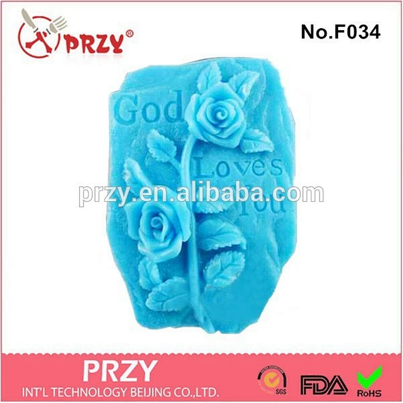 2015 DIY handmade rose flower silicone molds for soap making