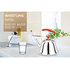 L33030101 Thickness 0.7MM Stainless Steel Whistling Tea Kettle With Infuser