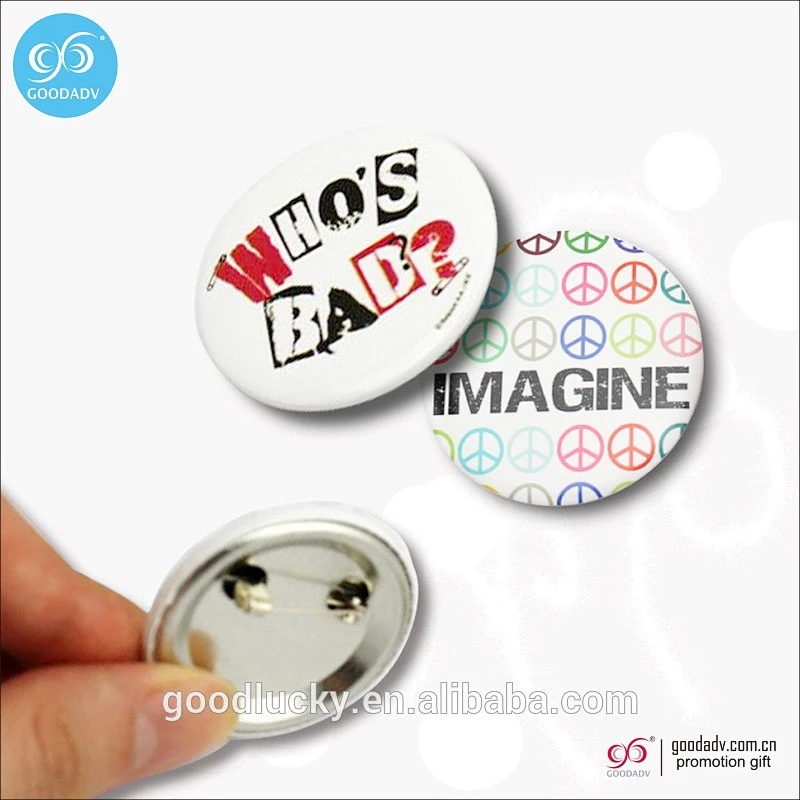tinplate badge button plastic badge button pin