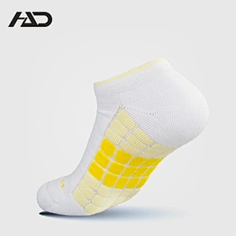 half terry square design breathable mesh ankle socks