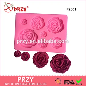 F2501 PRZY flower shape silicone fondant mold cake mold silicone fondant mold