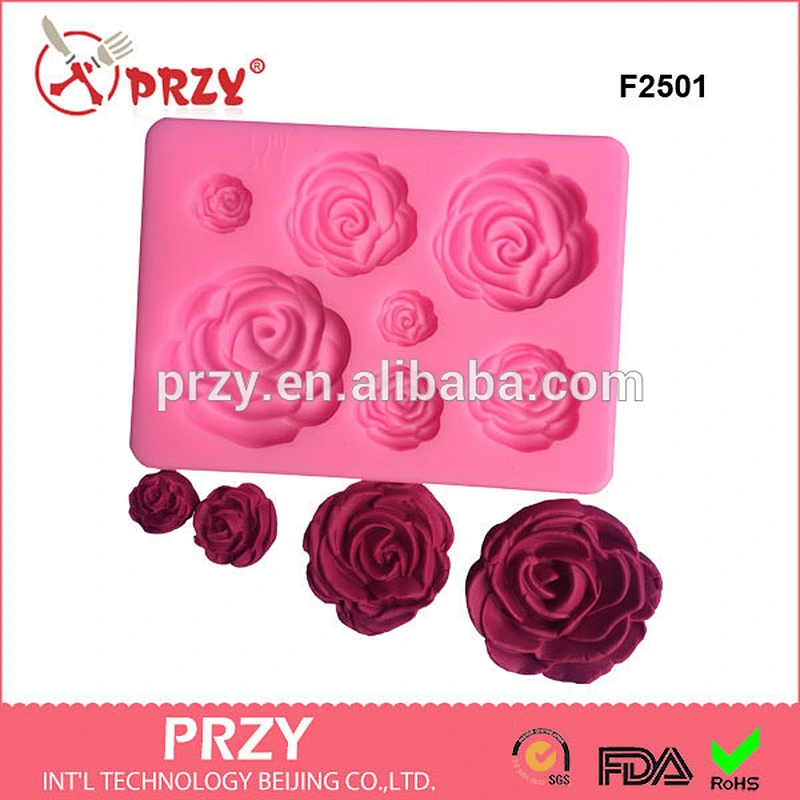 F2501 PRZY flower shape silicone fondant mold cake mold silicone fondant mold