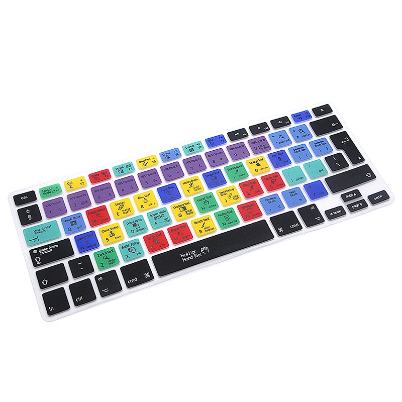 China Ali baba Ado be Photo Shop PS waterproof keyboard protectorSilicone Shortcuts Keyboard Skin for macbook pro 13 cover
