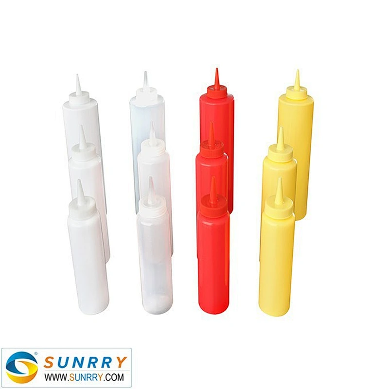 Hot selling custom plastic sauce squeeze bottle with PE/PP material