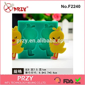 F2240 przy cupcake duck silicone mold for fondant