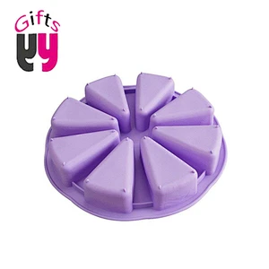 8 Triangle Cavity Silicone Portion Cake Molds Pastry Pan Pizza Cake Slice Silicone Mold