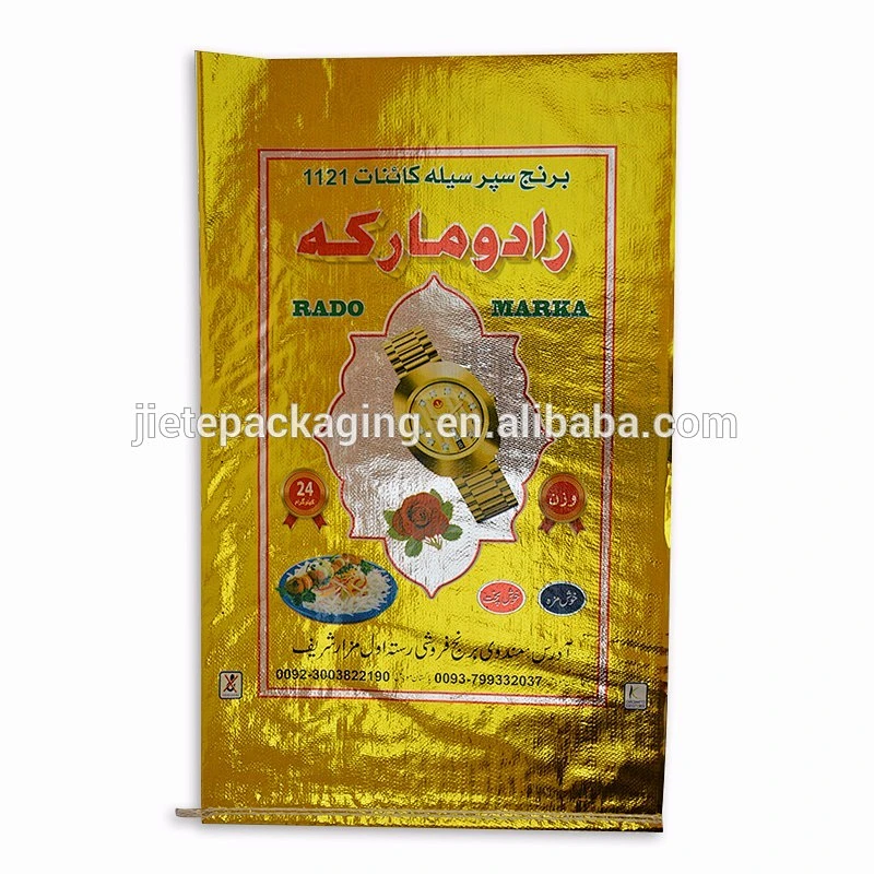 Bopp and aluminium laminated pp woven rice basmati 50kg bags