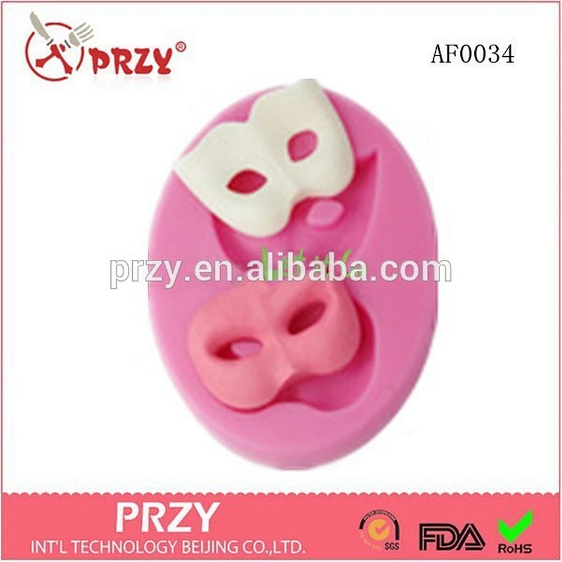 Mask Desin Fondant Cake Silicone Molds