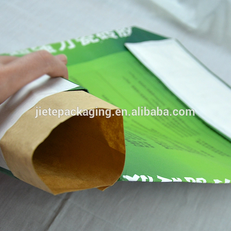 20kg 50kg kraft paper block bottom valve bag for packing cement, chemical, glue