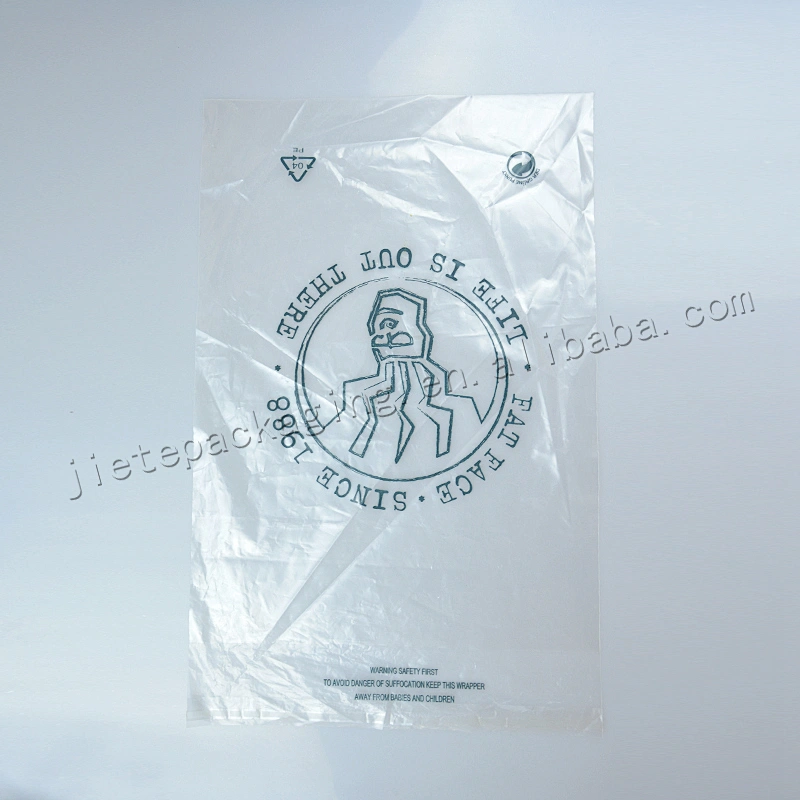 Cheap PE plastic zipper bag for clothes