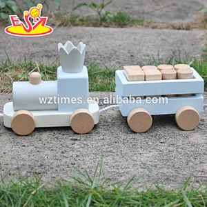 2018 wholesale wooden pull toys for toddlers funny train wooden pull toys for toddlers best pull toys for toddlers W05C075