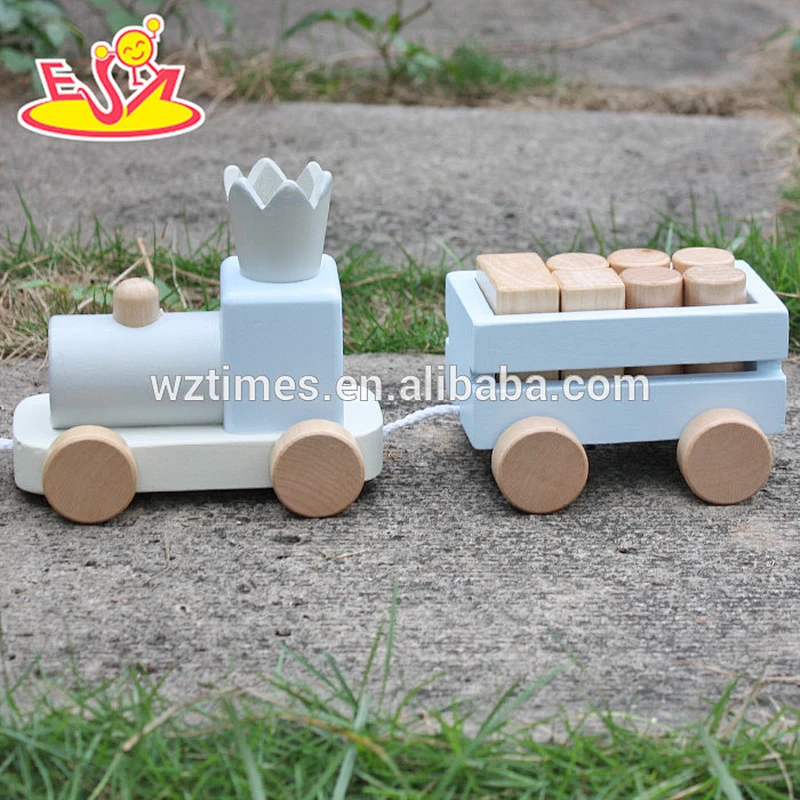 2018 wholesale wooden pull toys for toddlers funny train wooden pull toys for toddlers best pull toys for toddlers W05C075