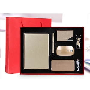 Notebook U-Disk Pen Powerbank Gift Set High Quality Business Gift Set 2019 Factory Directly in-Stock Product