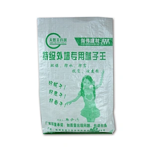 Laminated plastic cement bag for wall putty