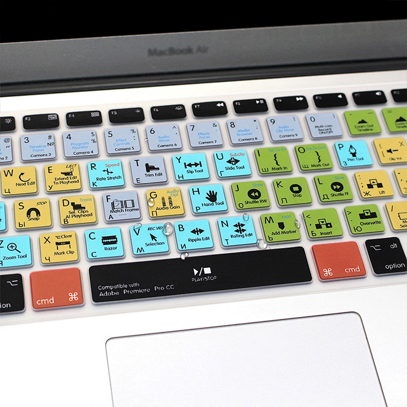 alibaba best sellers keyboard protector Shortcuts Keyboard adobe premiere pro cc keyboard russian Covers For macbook pro 15