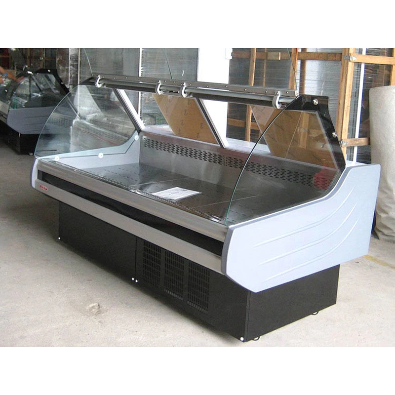 New design air cooling horizontal mini fridge display fridge freezer for meet display in supermarket (SUNRRY SY-FMS2500S)