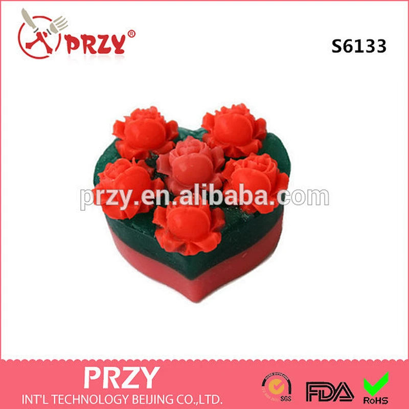 Gift soap Roses Heart Original Gift Silicone handmadesoap molds for decoration