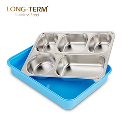 5 Compartment Stainless Steel Bento Lunch Box