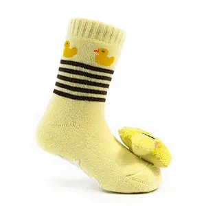 Oem Custom 3d cartoon pattern newborn cotton ankle socks non slip infant rubber sole toddler Socks baby cute kids