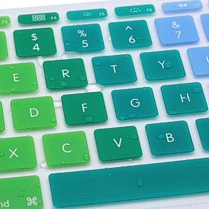 Hot on Amazon Silicone Rainbow English Keyboard Protective Film custom keyboard skin for macbook 11 cover Inch