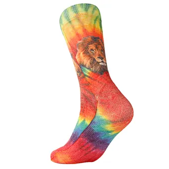 custom 3D logo digital printed photo print socks printing