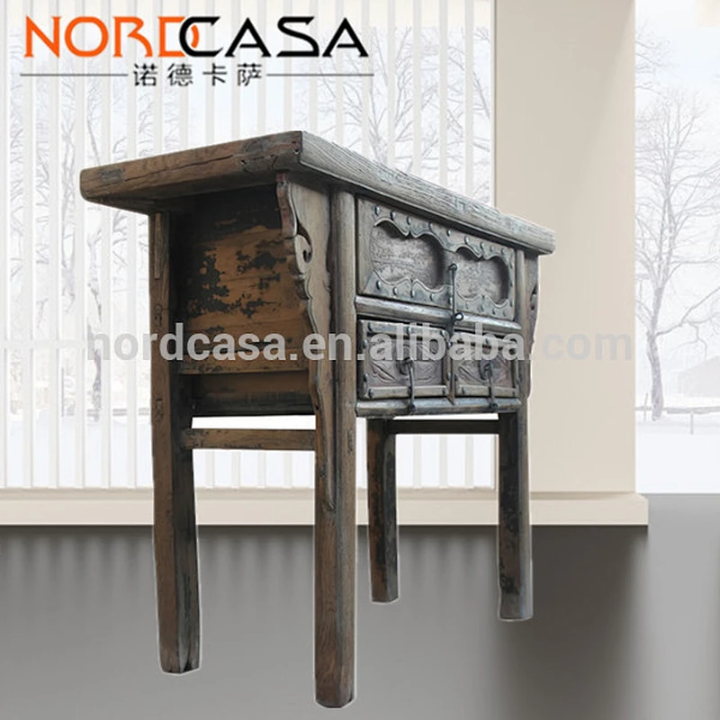 Wholesale best selling Chinese antique reproduction furniture reclaimed wood vintage long console table