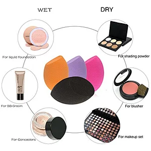 5pc latex free makeup sponge and kabuki brush set
