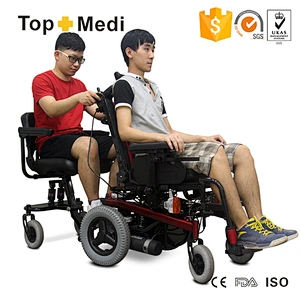Topmedi Chinese Medical Equipment Supplier Folding Electric Double Seat Mobility Scooter for elderly disabled people