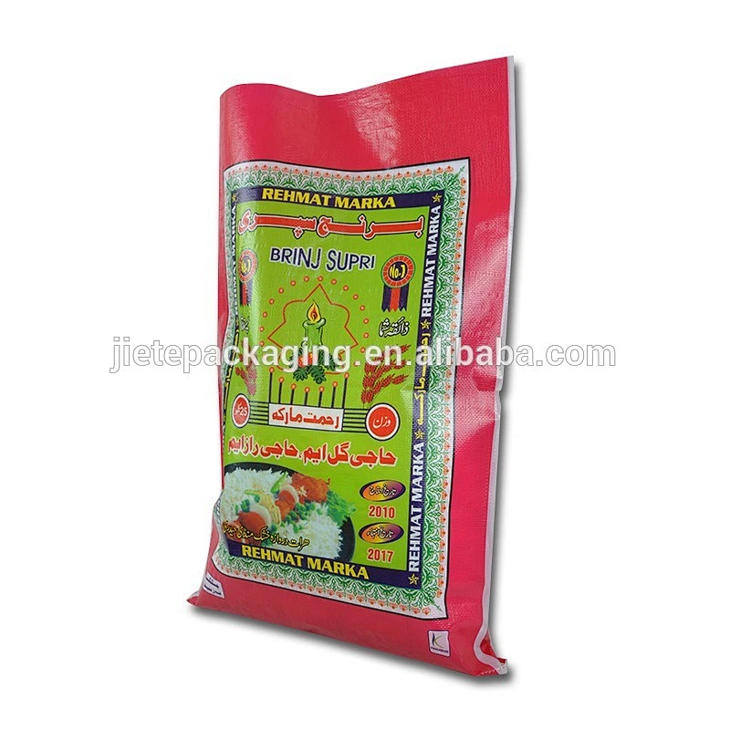 rice, maize flour, sugar pp woven packaging bag with printing and BOPP film lamination 10kg 25kg