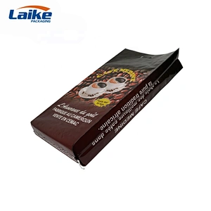 Eco-friendly laminated plastic coffee beans packaging reusable pp woven grocery bag