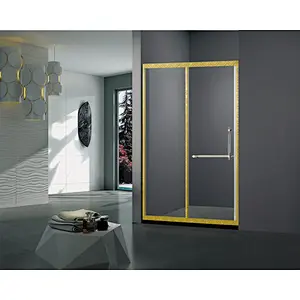 High quality adjustable shower door with stainless steel frame for sale