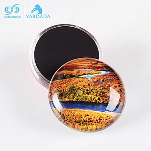 Wholesale kinds colors custom decorative cute crystal glass fridge magnet