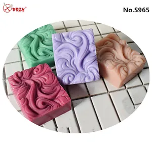 PRZY 4 Cavity handmade soap silicone mold cake mould wave silicone soap molds