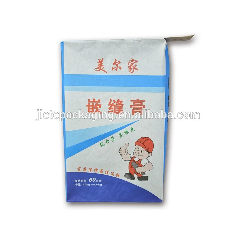 10kg 25kg 50kg kraft paper bag for putty powder, cement, flour, potato starch packing with valve port