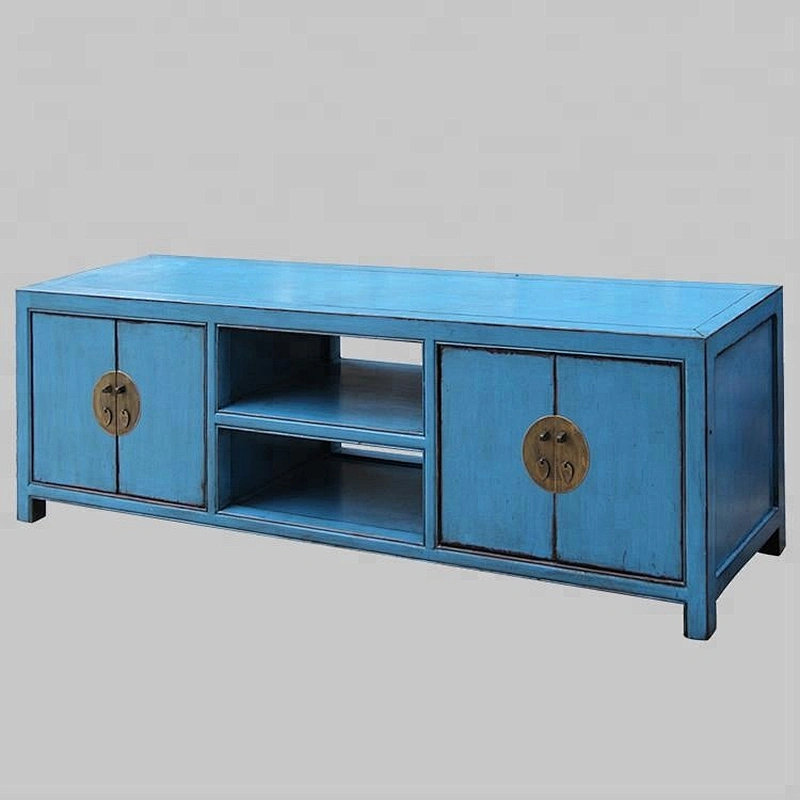 chinese solid wood lacquer tv console furniture