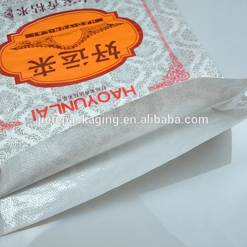 color printed transparent PP woven sunflower seed, rice, feed bags laminated with pearl film