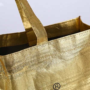 Customized fashion stand up pp non woven shopping bag with logo design printing