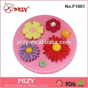 hotsale Daisy shaped silicone fondant mold