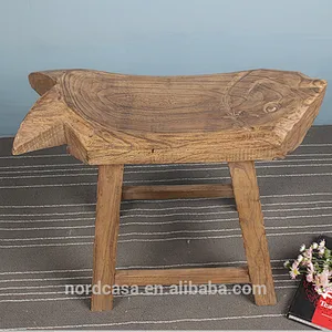 chinese fish shape wood stool