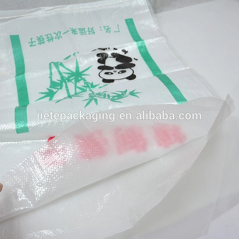 Transparent polypropylene woven bags used for flour, rice, salt, sugar packaging